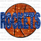 Rockets Basketball Faux Embroidery Faux Sequins PNG Digital File ONLY