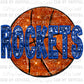 Rockets Basketball Faux Embroidery Faux Sequins Ready To Press Transfer