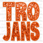 Trojans Faux Embroidery Faux Sequins PNG Digital File ONLY