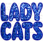 Lady Cats Faux Embroidery Faux Sequins PNG Digital File ONLY
