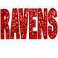 Ravens Faux Embroidery Faux Sequins Ready To Press Transfer