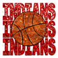 Indians Basketball Faux Embroidery Faux Sequins Ready To Press Transfer