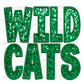 Wildcats Green Faux Embroidery Faux Sequins PNG Digital File ONLY