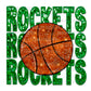 Rockets Basketball Faux Embroidery Faux Sequins PNG Digital File ONLY