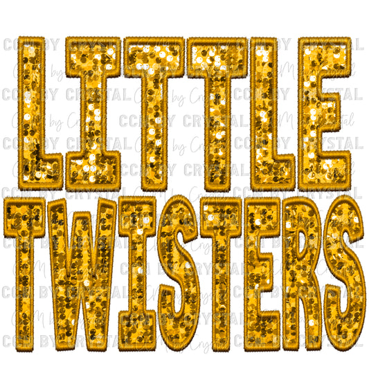 Little Twisters Faux Embroidery Faux Sequins PNG Digital File ONLY