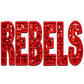 Rebels Faux Embroidery Faux Sequins Ready To Press Transfer