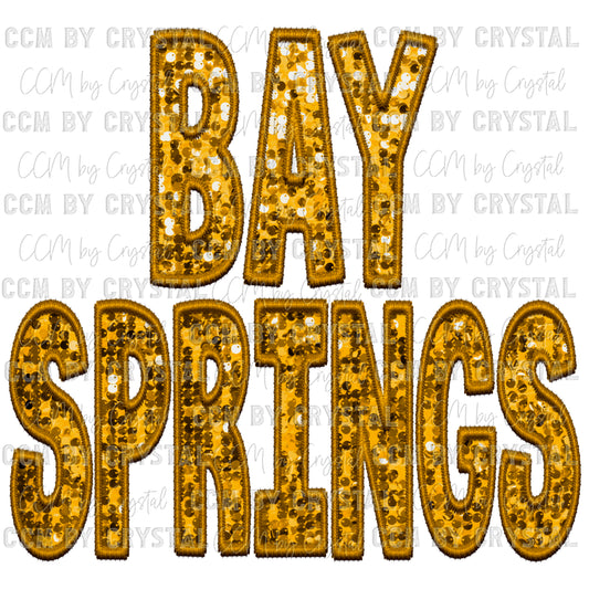 Bay Springs Faux Embroidery Faux Sequins PNG Digital File ONLY