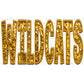 Wildcats Faux Embroidery Faux Sequins Ready To Press Transfer