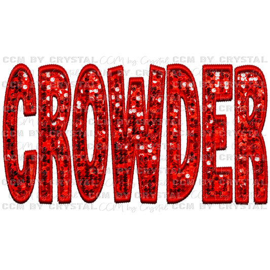 Crowder Faux Embroidery Faux Sequins PNG Digital File ONLY