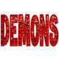 Demons Faux Embroidery Faux Sequins PNG Digital File ONLY
