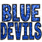 Blue Devils Faux Embroidery Faux Sequins PNG Digital File ONLY