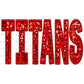 Titans Faux Embroidery Faux Sequins Ready To Press Transfer