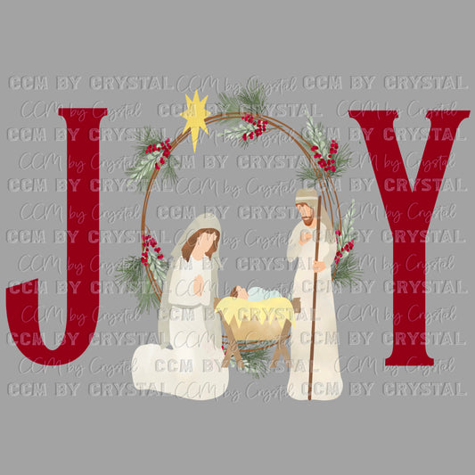 Joy Manger Baby Jesus Christmas Ready To Press Transfer