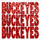 Buckeyes Faux Embroidery Faux Sequins PNG Digital File ONLY