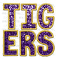 Tigers Faux Embroidery Faux Sequins Ready To Press Transfer DTF Sublimation