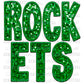 Rockets Faux Embroidery Faux Sequins Ready To Press Transfer DTF Sublimation