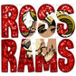 Ross Rams Faux Embroidery Faux Sequins Ready To Press Transfer DTF Sublimation