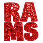 Rams Faux Embroidery Faux Sequins PNG Digital File ONLY