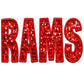 Rams Faux Embroidery Faux Sequins Ready To Press Transfer DTF Sublimation