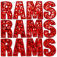 Rams Faux Embroidery Faux Sequins PNG Digital File ONLY