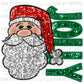 Jolly Santa Faux Embroidery Faux Sequins PNG Digital File ONLY