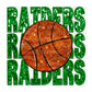 Raiders Basketball Faux Embroidery Faux Sequins Ready To Press Transfer DTF Sublimation