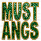 Mustangs Faux Embroidery Faux Sequins Ready To Press Transfer DTF Sublimation