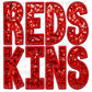 Redskins Faux Embroidery Faux Sequins Ready To Press Transfer DTF Sublimation