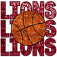 Lions Basketball Faux Embroidery Faux Sequins Ready To Press Transfer DTF Sublimation