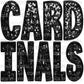 Cardinals Faux Embroidery Faux Sequins Ready To Press Transfer DTF Sublimation