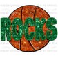 Rocks Basketball Faux Embroidery Faux Sequins PNG Digital File ONLY