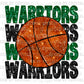 Warriors Basketball Faux Embroidery Faux Sequins Ready To Press Transfer DTF Sublimation