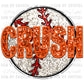 Crush Baseball Faux Embroidery Faux Sequins PNG Digital File ONLY