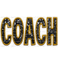 Coach Faux Embroidery Faux Sequins Ready To Press Transfer DTF Sublimation