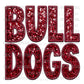 Bulldogs Faux Embroidery Faux Sequins Ready To Press Transfer DTF Sublimation