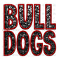 Bulldogs Faux Embroidery Faux Sequins Ready To Press Transfer DTF Sublimation