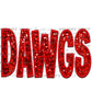 Dawgs Faux Embroidery Faux Sequins Ready To Press Transfer DTF Sublimation