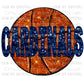 Cardinals Basketball Faux Embroidery Faux Sequins PNG Digital File ONLY