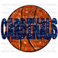 Cardinals Basketball Faux Embroidery Faux Sequins Ready To Press Transfer DTF Sublimation