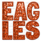 Eagles Faux Embroidery Faux Sequins Ready To Press Transfer DTF Sublimation