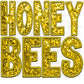 Honeybees Faux Embroidery Faux Sequins Ready To Press Transfer DTF Sublimation