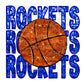Rockets Basketball Faux Embroidery Faux Sequins Ready To Press Transfer DTF Sublimation
