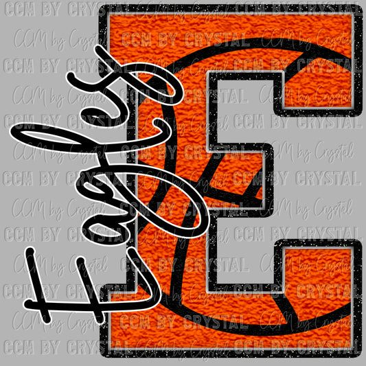 E Eagles Basketball Ready To Press Transfer DTF Sublimation