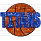 Titans Basketball Faux Embroidery Faux Sequins PNG Digital File ONLY