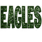 Eagles Faux Embroidery Faux Sequins Ready To Press Transfer DTF Sublimation