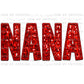 Nana Faux Embroidery Faux Sequins Ready To Press Transfer DTF Sublimation