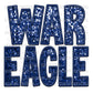 War Eagle Faux Embroidery Faux Sequins PNG Digital File ONLY