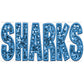 Sharks Faux Embroidery Faux Sequins PNG Digital File ONLY