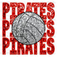 Pirates Volleyball Faux Embroidery Faux Sequins Ready To Press Transfer DTF Sublimation