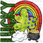 Lucky St Patrick’s Day Faux Embroidery Faux Sequins PNG Digital File ONLY